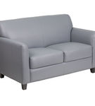 Flash Furniture - HERCULES Diplomat Contemporary 2-Seat Leather/Faux Leather Loveseat - Gray