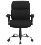 Flash Furniture - Hercules Contemporary Fabric Big & Tall Swivel Mid-Back Office Chair - Black Fabr