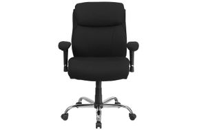 Flash Furniture - Hercules Contemporary Fabric Big & Tall Swivel Mid-Back Office Chair - Black Fabr