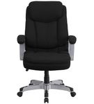 Flash Furniture - Hercules Contemporary Fabric Big & Tall Swivel Office Chair with Arms - Black Fab