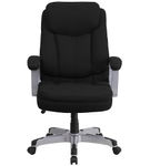 Flash Furniture - Hercules Contemporary Fabric Big & Tall Swivel Office Chair with Arms - Black Fab