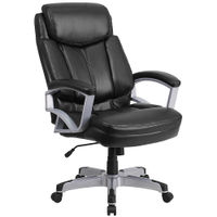 Flash Furniture - Hercules Big & Tall 500 lb. Rated Executive Ergonomic Office Chair - Black Leathe