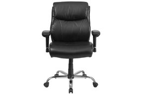 Flash Furniture - Hercules Big & Tall 400 lb. Rated Mid-Back Ergonomic Task Chair - Black LeatherSo