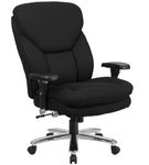 Flash Furniture - Hercules Contemporary Fabric 24/7 Big & Tall Swivel Plush Office Chair - Black Fa