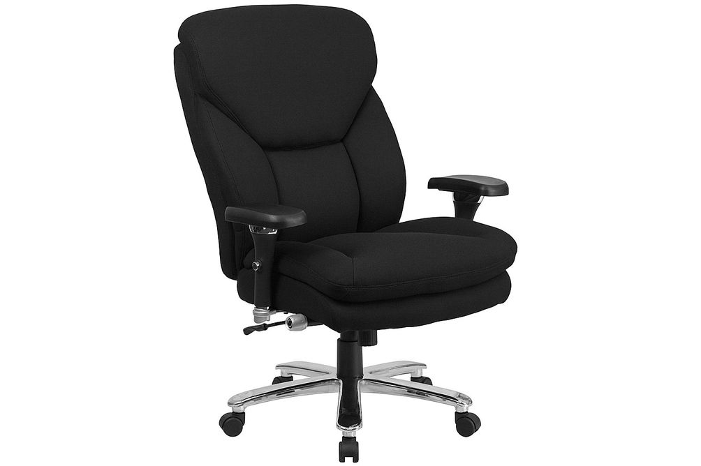 Flash Furniture - Hercules Contemporary Fabric 24/7 Big & Tall Swivel Plush Office Chair - Black Fa