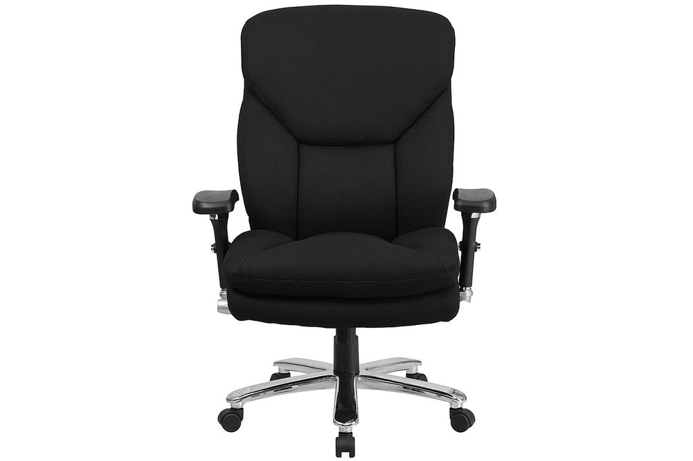 Flash Furniture - Hercules Contemporary Fabric 24/7 Big & Tall Swivel Plush Office Chair - Black Fa