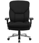 Flash Furniture - Hercules Contemporary Fabric 24/7 Big & Tall Swivel Plush Office Chair - Black Fa