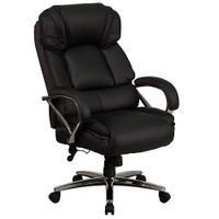 Alamont Home - Hercules Big & Tall 500 lb. Rated LeatherSoft Ergonomic Office Chair w/ Chrome Base