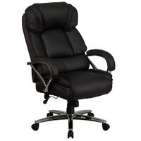 Flash Furniture - Hercules Big & Tall 500 lb. Rated LeatherSoft Ergonomic Office Chair w/ Chrome Ba