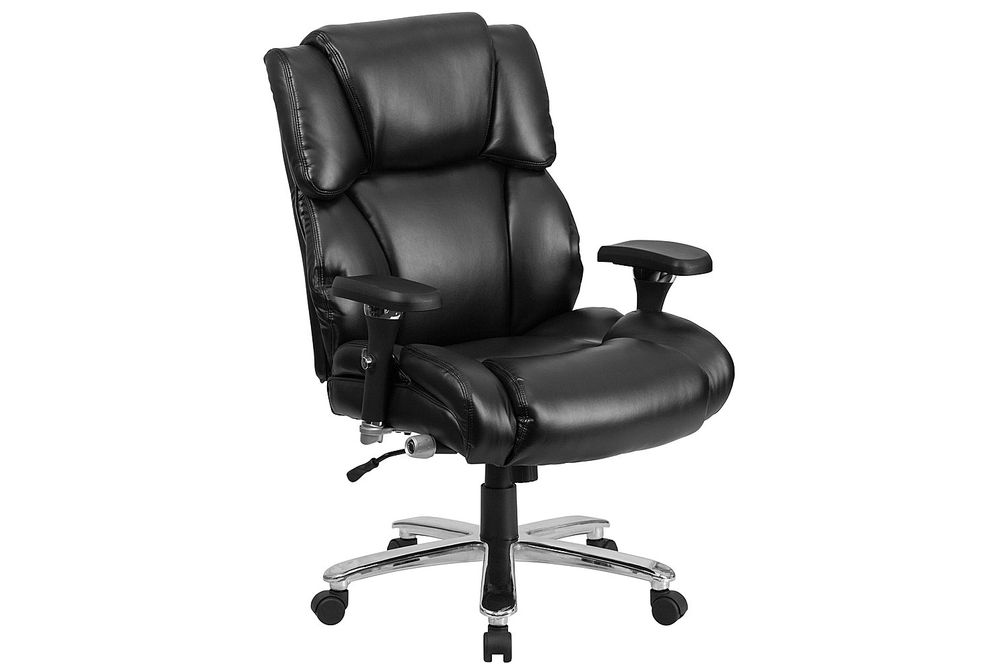 Flash Furniture - Hercules Contemporary Leather/Faux Leather 24/7 Big & Tall Swivel Office Chair -