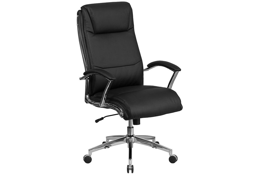 Flash Furniture - Rebecca Contemporary Leather/Faux Leather Executive Swivel Office Chair - Black
