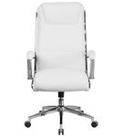 Flash Furniture - Rebecca Contemporary Leather/Faux Leather Executive Swivel Office Chair - White