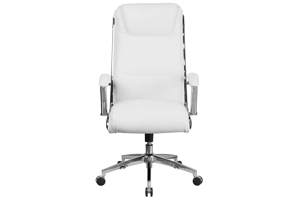 Flash Furniture - Rebecca Contemporary Leather/Faux Leather Executive Swivel Office Chair - White