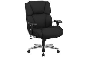 Flash Furniture - Hercules Contemporary Fabric 24/7 Big & Tall Swivel High Back Office Chair - Blac