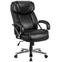 Flash Furniture - Hercules Contemporary Leather/Faux Leather Big & Tall Swivel Office Chair - Black