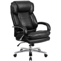 Flash Furniture - Hercules Contemporary Leather/Faux Leather 24/7 Big & Tall Swivel Office Chair -