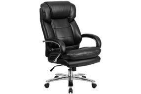 Flash Furniture - Hercules Contemporary Leather/Faux Leather 24/7 Big & Tall Swivel Office Chair -