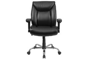 Flash Furniture - Hercules Big & Tall 400 lb. Rated Mid-Back Ergonomic Task Office Chair - Black Le