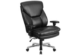 Flash Furniture - Hercules Contemporary Leather/Faux Leather 24/7 Big & Tall Swivel Office Chair -