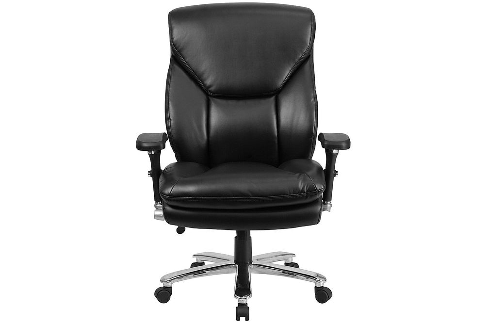 Flash Furniture - Hercules Contemporary Leather/Faux Leather 24/7 Big & Tall Swivel Office Chair -