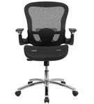 Flash Furniture - Sam Contemporary Mid-Back Mesh Chair with Synchro-Tilt & Height Adjustable Flip-U