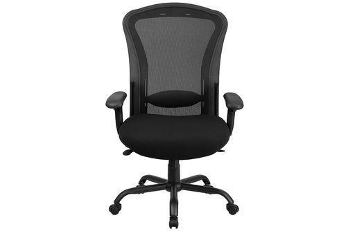 Flash Furniture - Hercules Contemporary Mesh 24/7 Big & Tall Swivel Office Chair with Arms - Black