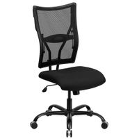 Flash Furniture - Hercules Contemporary Fabric Big & Tall Swivel Office Chair - Black