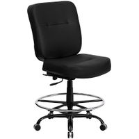 Flash Furniture - HERCULES Series Big & Tall 400 lb. Rated Ergonomic Drafting Chair with Rectangula