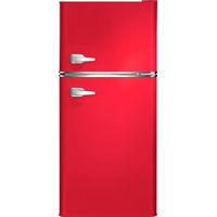 Insignia - 4.5 Cu. Ft. Retro Mini Fridge with Top Freezer and ENERGY STAR Certification - Red