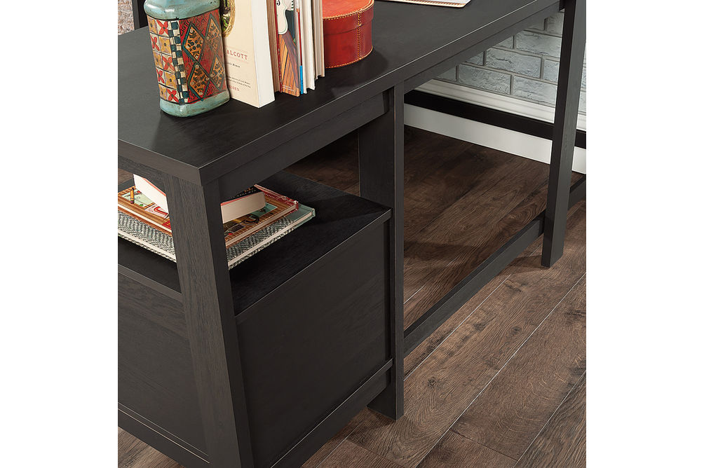 Sauder - Trestle L-Desk - Raven Oak