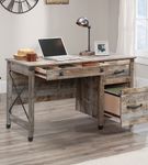 Sauder - Carson Forge Desk w/ Drawers - Rustic Cedar