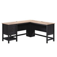 Sauder - Cottage Road L Desk - Raven Oak