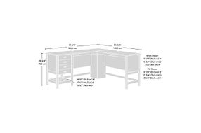 Sauder - Cottage Road L Desk - Raven Oak