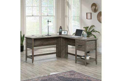 Sauder - Summit Station L-Desk - Pebble Pine