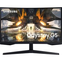 Samsung - Odyssey G5 27" LED Curved 1ms WQHD FreeSync Premium 165Hz Gaming Monitor - Black