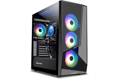 iBUYPOWER - SlateMR Gaming Desktop - i7-11700F - 16GB Memory - AMD Radeon RX 6600 XT - 480GB SSD -