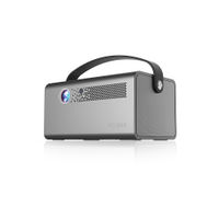 Rexing - PV7 Pro Smart DLP Projector 600ANSI with 3D Projection, Wi-Fi, Bluetooth - Gray