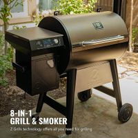 Z GRILLS - 7002B3E Wood Pellet Grill and Smoker - Stainless Steel