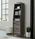 Sauder - Harvey Park Narrow Storage Bookcase - Gray