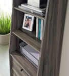 Sauder - Harvey Park Narrow Storage Bookcase - Gray