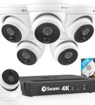 Swann - Enforcer 8-Channel, 8-Camera Indoor/Outdoor 1080p 1TB DVR Security Surveillance System - Wh