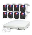 Swann - Enforcer 8-Channel, 8-Camera Indoor/Outdoor 1080p 1TB DVR Security Surveillance System - Wh