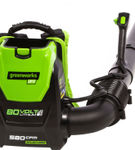 Greenworks - 80-Volt Cordless Backpack Leaf Blower - 180 MPH/610 CFM (2.5Ah Battery and Charger Inc