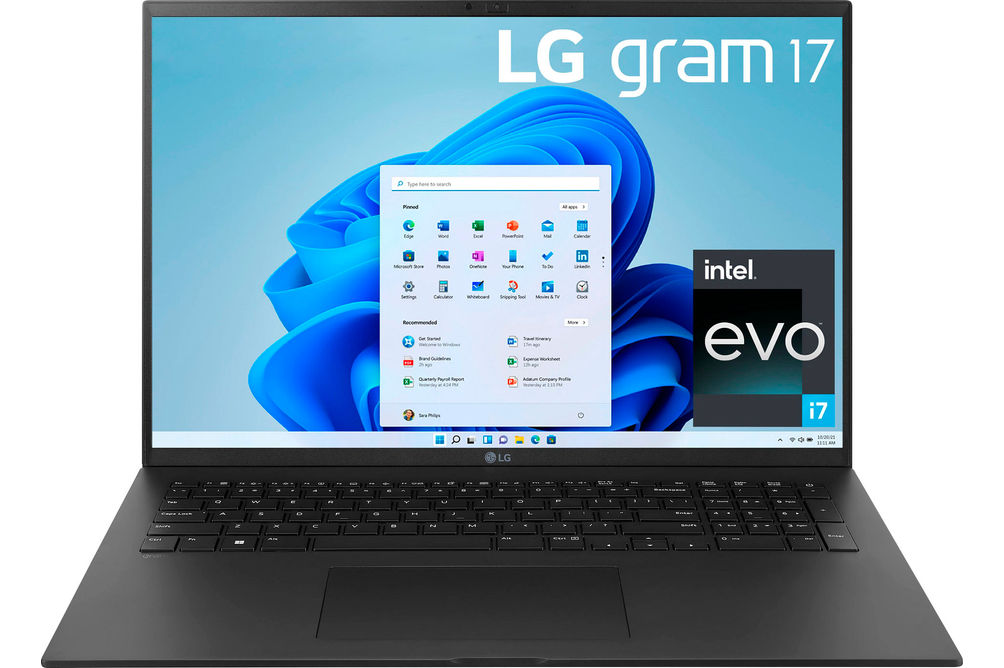 LG - gram 17 Ultra lightweight Laptop - Intel Evo Platform 12th Gen Intel Core i7 - 16GB RAM - 1TB