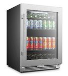 LanboPro - 24 in. 112 Can 6 Bottle Storage Capacity Beverage Refrigerator with Ultra-Quiet Compress