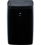LG - 450 Sq. Ft. Smart Portable Air Conditioner with 12,000 BTU Heater - Black