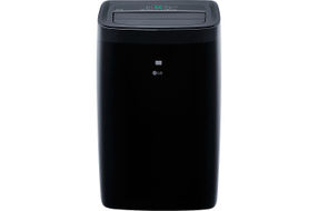 LG - 450 Sq. Ft. Smart Portable Air Conditioner with 12,000 BTU Heater - Black