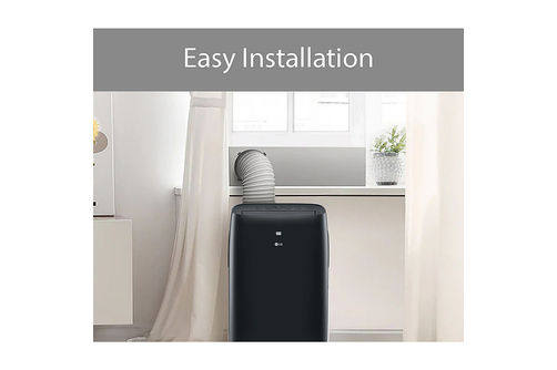 LG - 400 Sq. Ft. Smart Portable Air Conditioner - Black