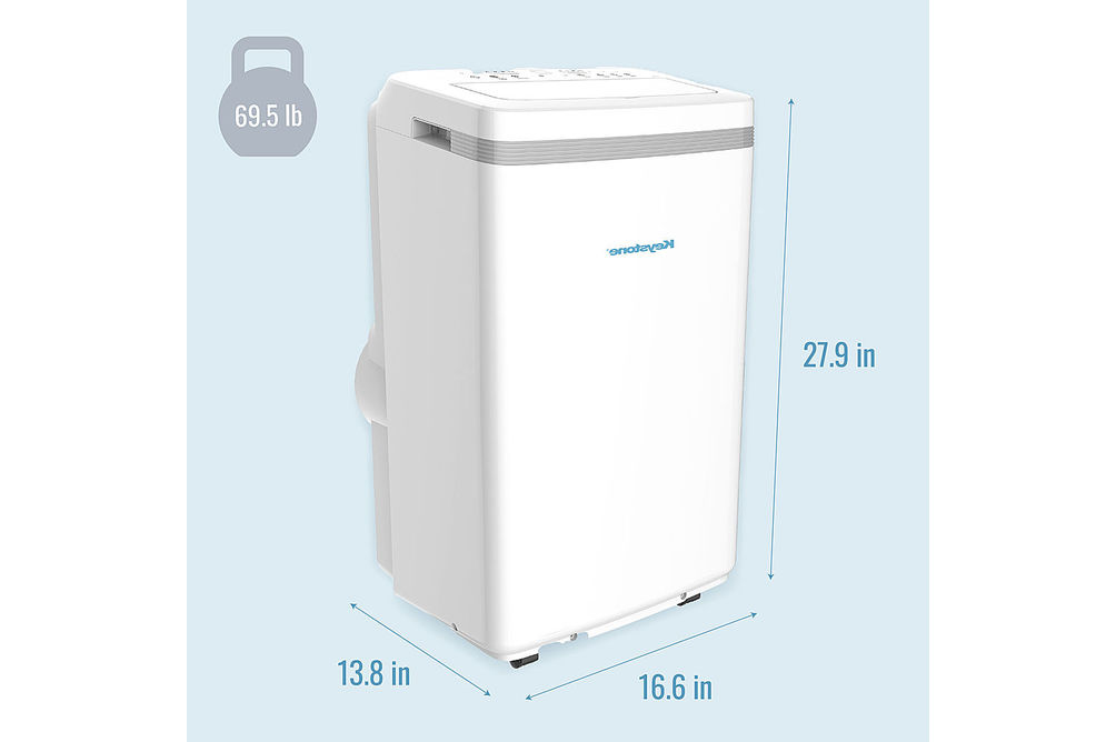 Keystone - 450 Sq. Ft. Portable Air Conditioner with Dehumidifier - White