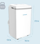 Keystone - 450 Sq. Ft. Portable Air Conditioner with Dehumidifier - White